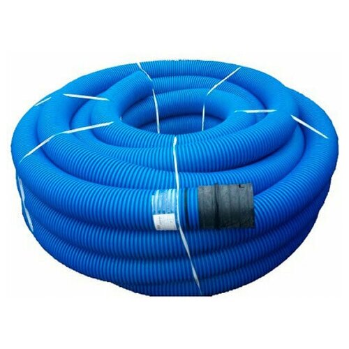 Труба двухстенная с протяжкой ф 200 синяя ''Насхорн'' 40м