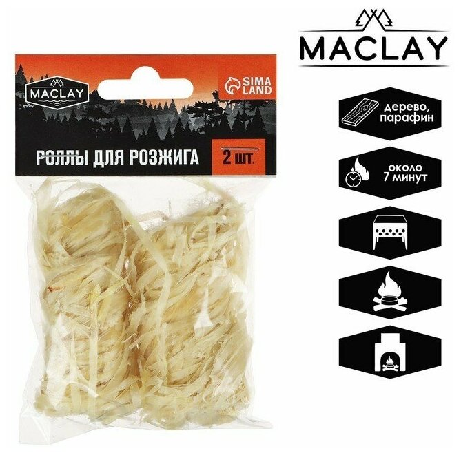 Роллы для розжига Maclay, 2 шт. - фотография № 1