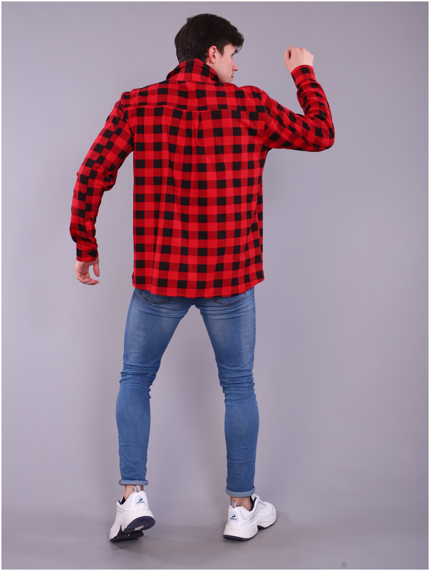 Рубашка Промдизайн, размер 60, черный, красный — фото 1