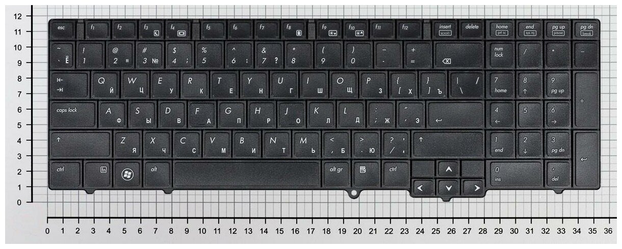 Клавиатура для ноутбука HP 613385-001 черная