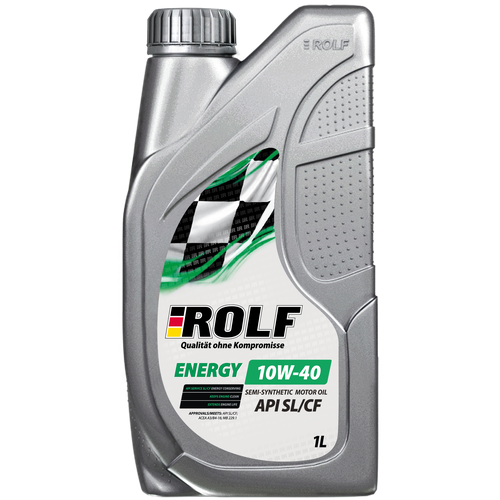 Полусинтетическое моторное масло ROLF Energy 10W-40 SL/CF, 1 л, 1 л (Пластик 322424)