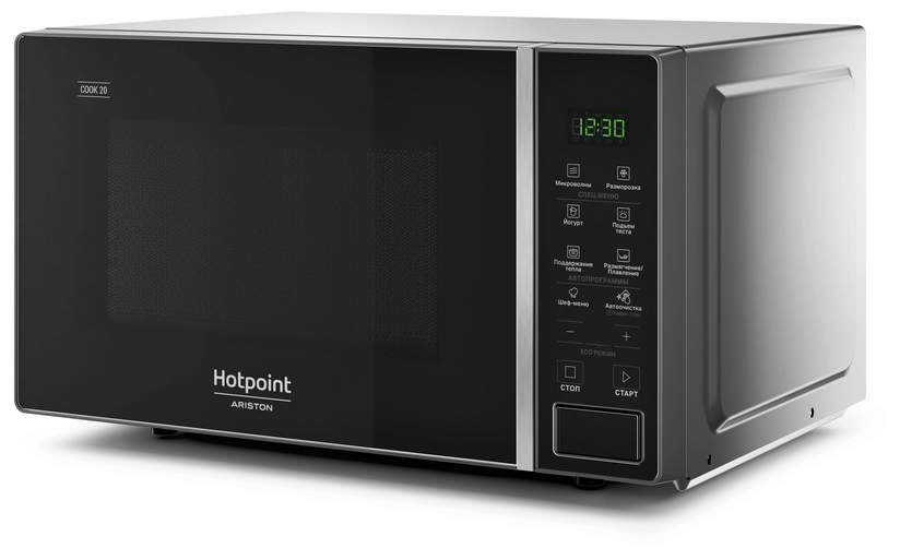 Микроволновая печь Hotpoint-Ariston MWHA 201 SB серебристый, черный - фотография № 1