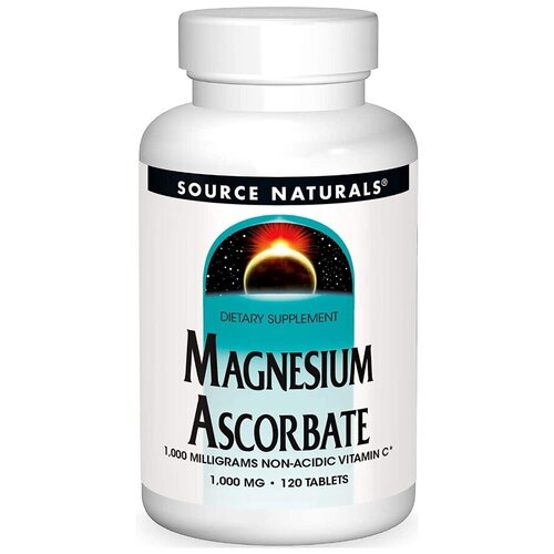 Отдельные минералы Source Naturals Magnesium Ascorbate 1000 mg (120 таблеток)