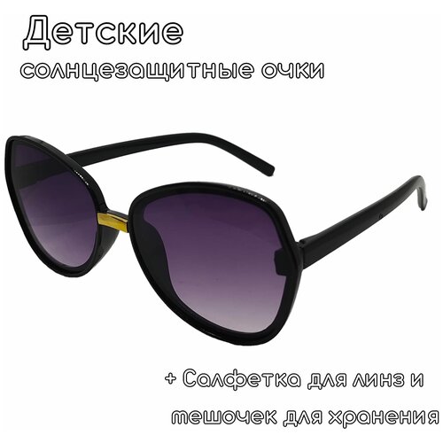 Очки солнцезащитные детские/ стильные солнцезащитные очки/ подростковые очки Китай коричневого цвета