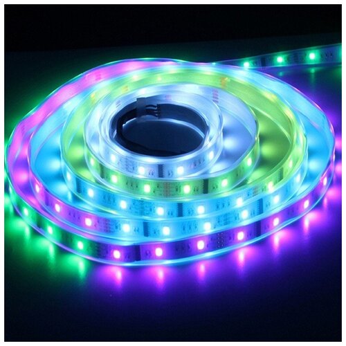 Бегущий огонь RGB-30LED/M-6CH-IP67-12V Luxury 5м. - Цвет свечения: RGB