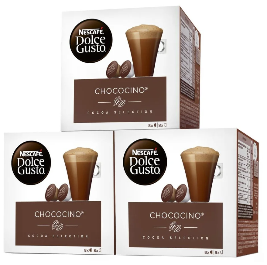 Капсулы для кофе Nescafe Dolce Gusto CHOCOCINO (16 капсул), 3 упаковки