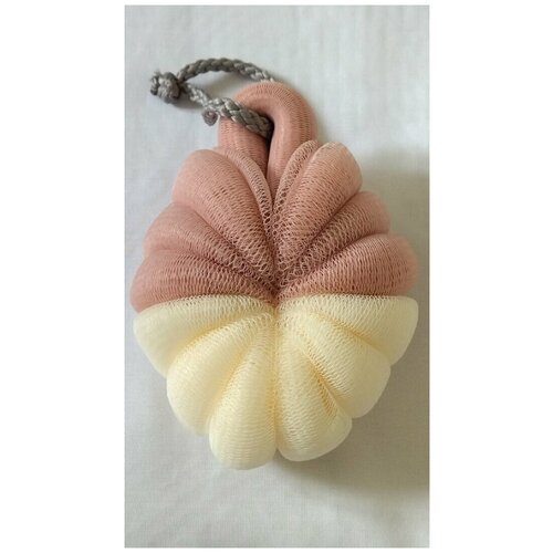 Мочалка круглая массажная для тела, нейлоновая, мягкая, детская, розовая