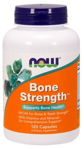 Фото NOW Bone Strength, Крепкие Кости - 120 капсул