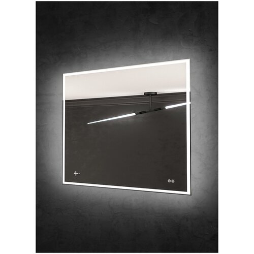 Зеркало с лед подсветкой Neapol 70*90 см, влагостойкое зеркало в ванную комнату с сенсорным выключателем LED подсветки и функцией антизапотевания