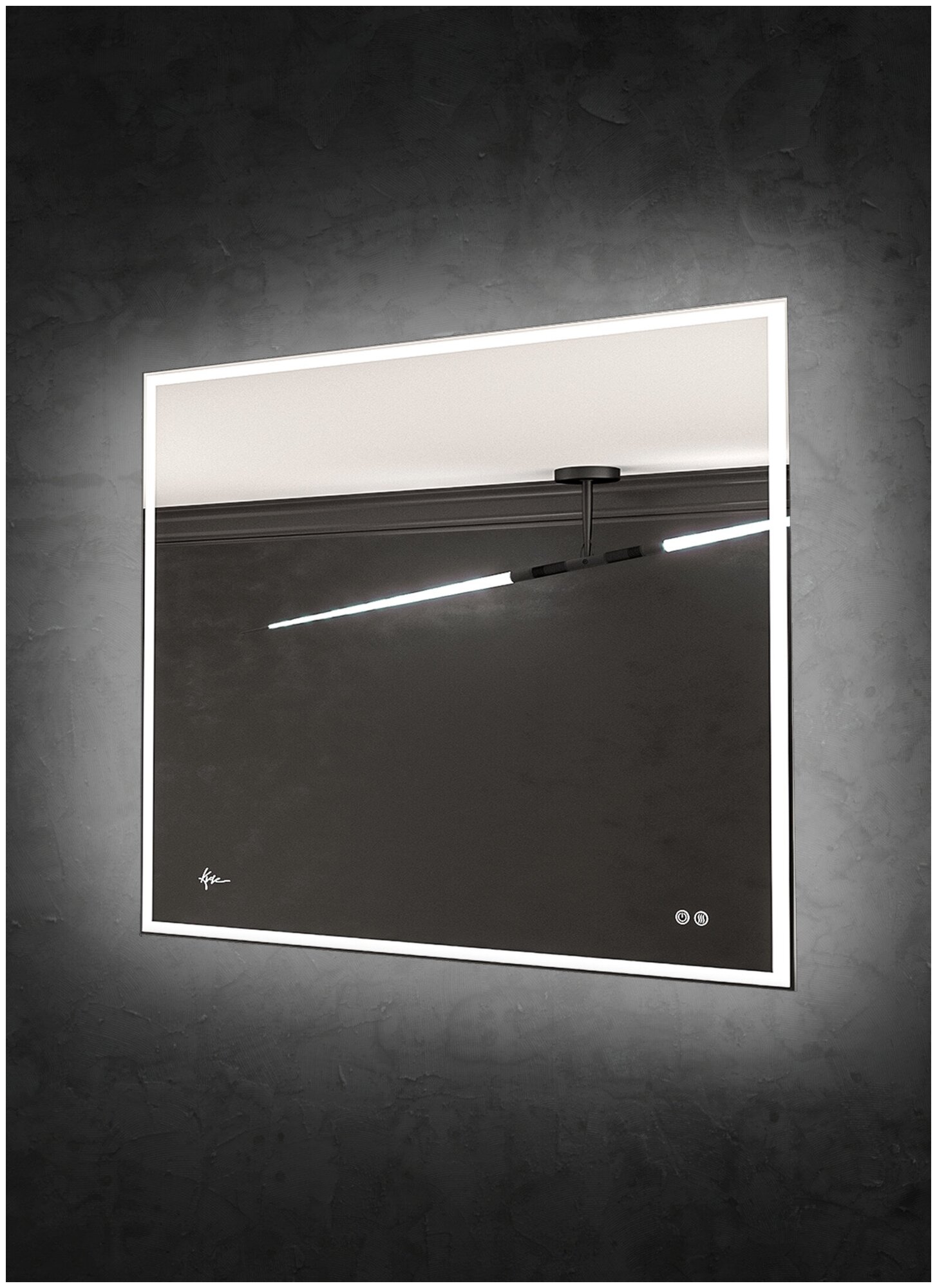 Зеркало с лед подсветкой Neapol 70*90 см влагостойкое зеркало в ванную комнату с сенсорным выключателем LED подсветки и функцией антизапотевания