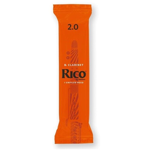 Трость для кларнета Bb, RICO (2), 1 шт. Rico RCA2520/1 трость для кларнета bb rigotti hot and swing has cl 2 5