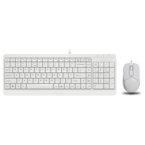 Клавиатура + мышь A4Tech Fstyler F1512 клав: белый; мышь: белый USB