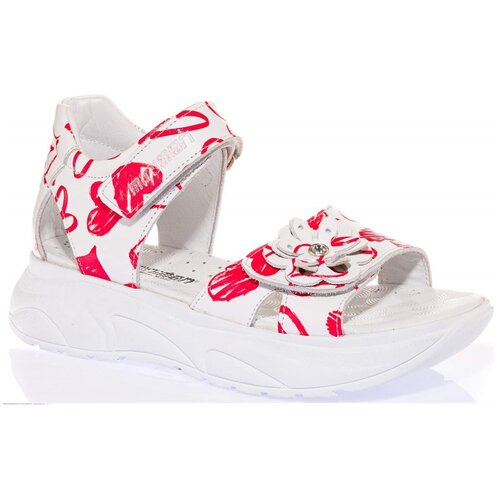 Туфли открытые Minimen, Ж цвет белый-принт-сердце, размер 29