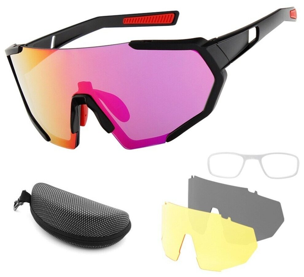 Спортивная ветрозащитная маска с очками Grand Price для езды на мотоцикле или активного отдыха серый