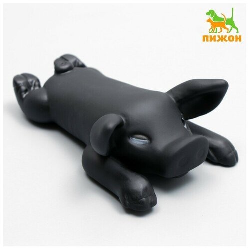 Игрушка пищащая Буженина для собак, 13 см, чёрная