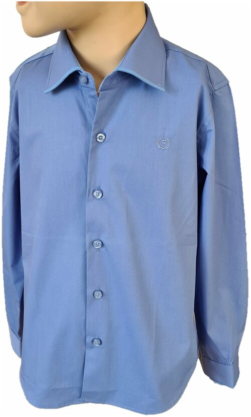 Школьная рубашка, размер 116-122, фиолетовый