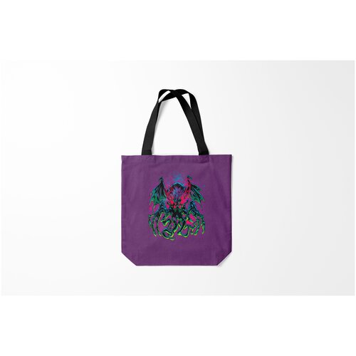 фото Сумка-шоппер / 40х40 см / популярные иллюстрации / мифические существа ктулху burnettie