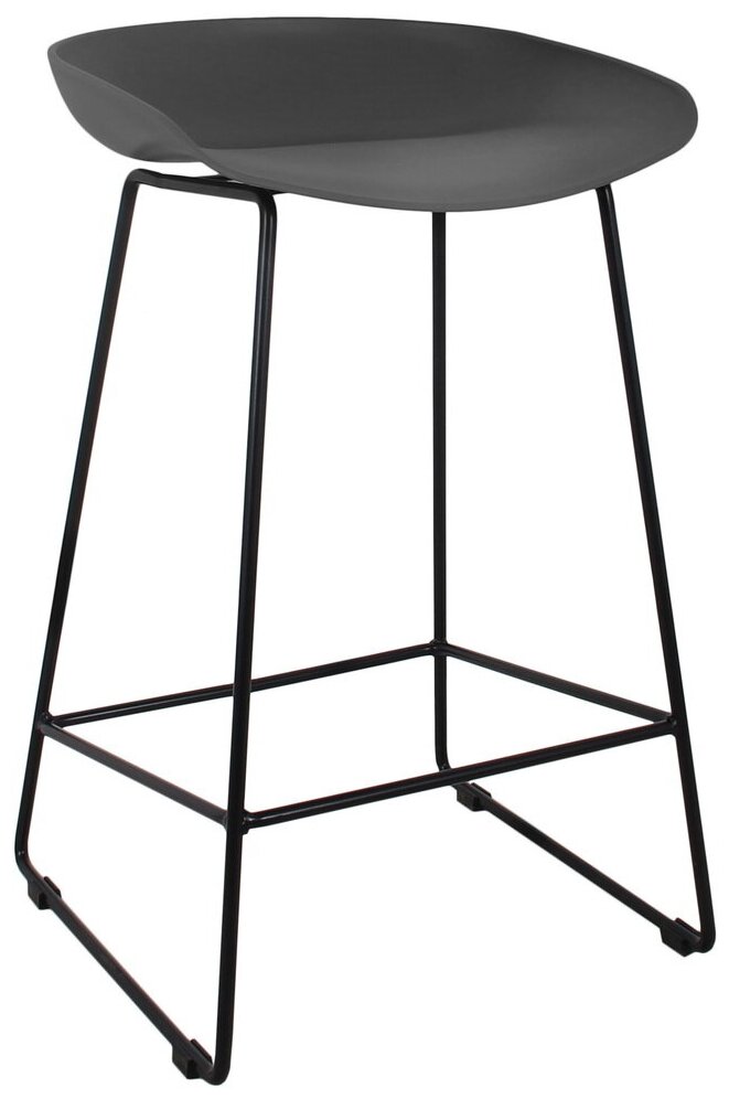 Стул полубарный Neo черный с черными ножками / Барный стул для дома / Стул пластиковый / Стулья барные для кухни / Стулья для дачи - фотография № 1