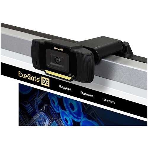 Веб-камера Exegate GoldenEye C270 HD 1820*720 сенсор 1.3 МП микрофон jack 3.5мм