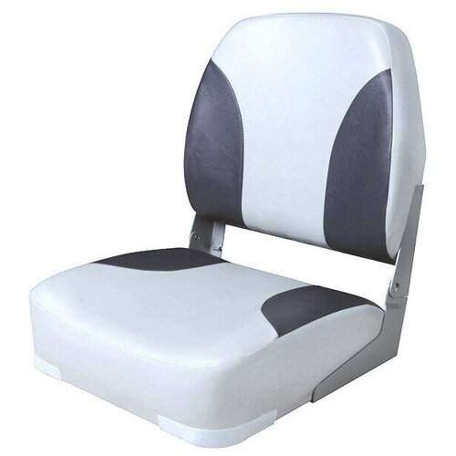 фото Сиденье мягкое складное classic low back seat, серый/чёрный винил техномарин