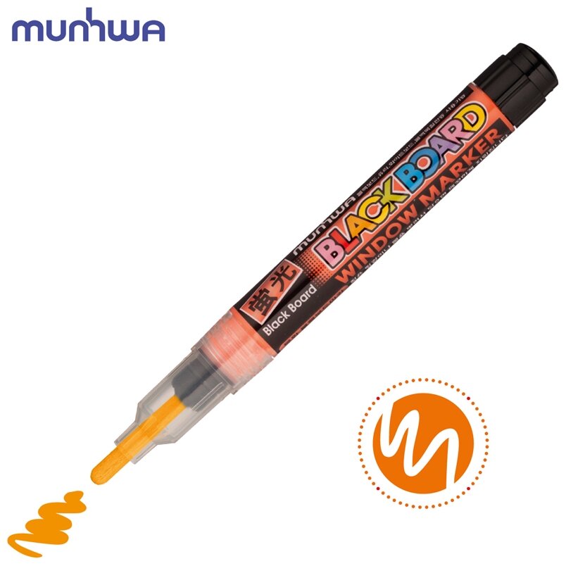 Маркер меловой "Black Board Marker" оранжевый (BM-11) MunHwa - фото №2