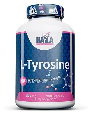 Haya Labs L-Tyrosine, 500 мг / 100 капсул