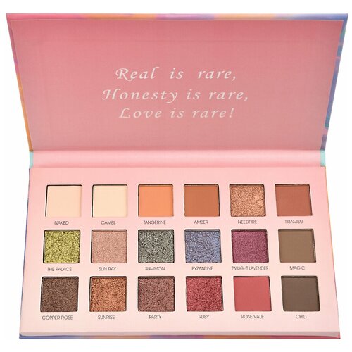 Тени для век SPARCLI матовые нюдовые, 18 цветов / розовая палетка теней