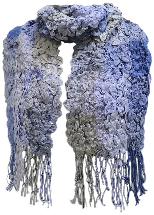 Шарф Crystel Eden, 170х25 см, серый, синий
