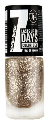 TF Cosmetics лак для ногтей 7 days Color Gel, 8 мл, №301 Драгоценный металл