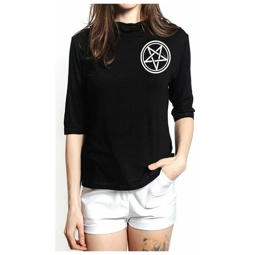 фото Лонгслив женский с принтом вуду орел анархист черный из линейки анархия godis/54 ип бардышев алексей валентинович