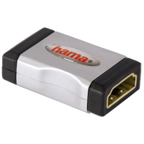 Адаптер аудио-видео Hama HDMI (f)/HDMI (f), позолоченные контакты, серый (00122231) адаптер hama h 205163 hdmi f hdmi f черный