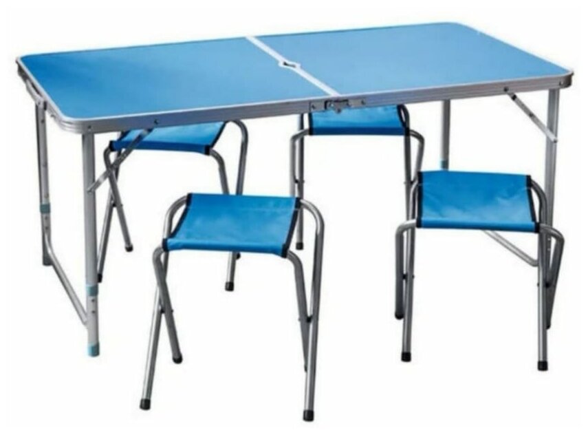 Складной стол с 4 стульями размер 120х60