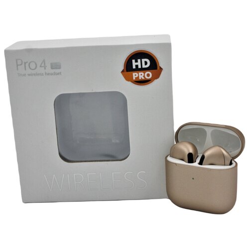 Беспроводные наушники TWS PRO 4 шампанское металлик 77700₽