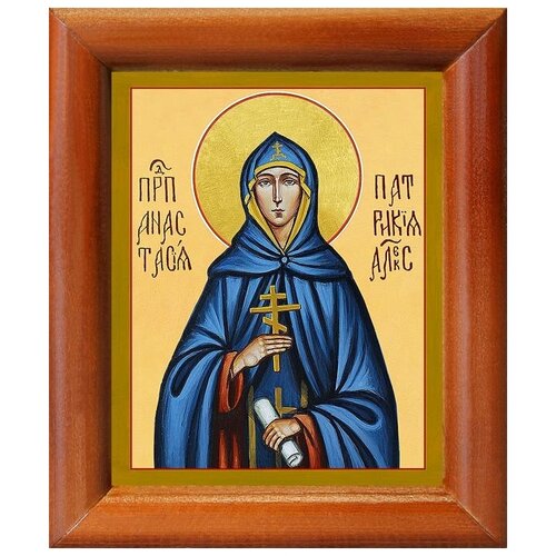 Преподобная Анастасия Патрикия, Александрийская, икона в рамке 8*9,5 см