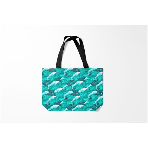 фото Сумка-шоппер / 46х35 см / морские жители / дельфины и киты в море burnettie