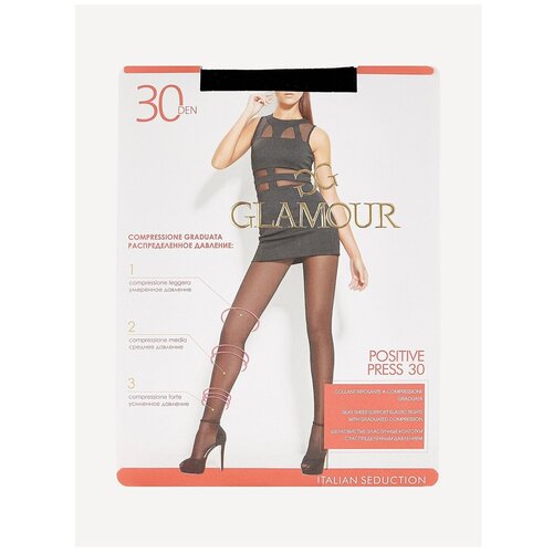 колготки glamour positive press 30 den размер 4 золотой Колготки Glamour Positive Press, 30 den, размер 4, черный