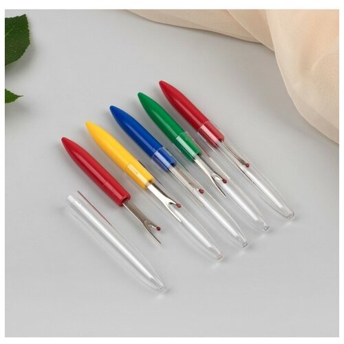 Вспарыватели с колпачком, 12,5 см, 5 шт, цвет разноцветный распарыватель для швов с пластиковой ручкой 11 5 см