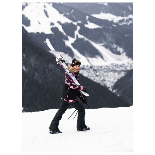 фото Женская сноубордическая куртка shelter, цвет черный, размер l roxy