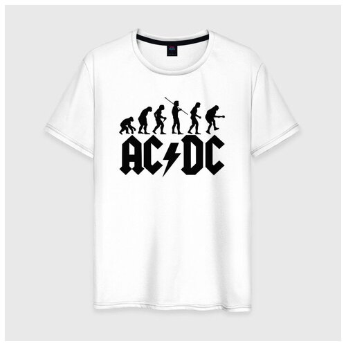 Футболка AC-DC Нет бренда белого цвета