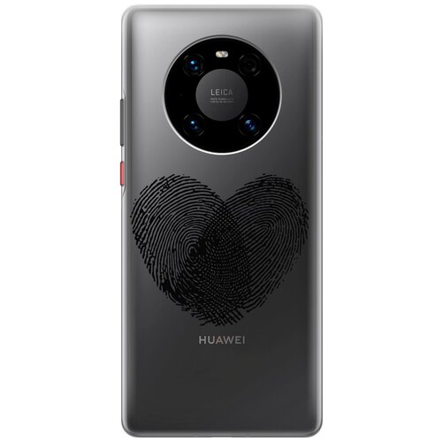 Силиконовый чехол с принтом Lovely Fingerprints для Huawei Mate 40 Pro / Хуавей Мейт 40 Про матовый soft touch силиконовый чехол на huawei mate 40 pro хуавей мейт 40 про с 3d принтом ladder into space черный