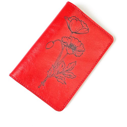 Живи Ярко, натуральная кожа, красный