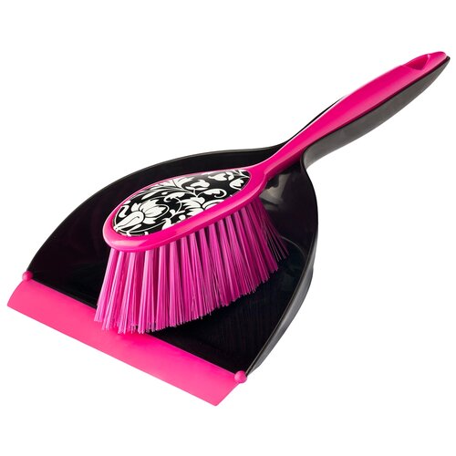 Комплект для уборки Vigar Rococco Pink, щетка-сметка и совок