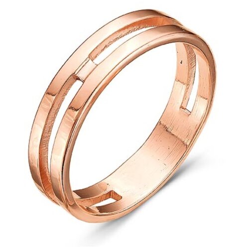 фото Кольцо без вставок женское красная пресня - минимализм, розовое золочение, 17,5 мм, 1 шт newstore