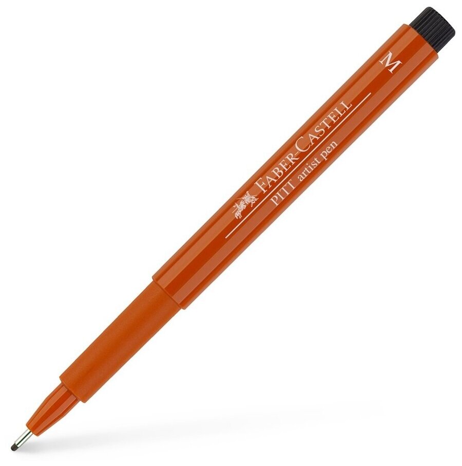 Ручка капиллярная Faber-Castell "Pitt Artist Pen Fineliner M" (0.7мм, круглая) сангина (167388)