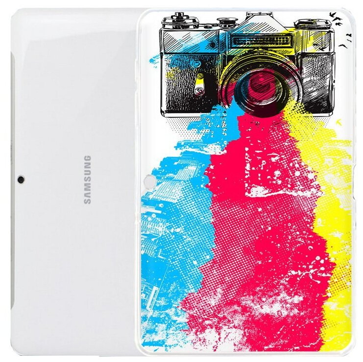 Чехол задняя-панель-накладка-бампер MyPads цветной фотоаппарат для Samsung Galaxy Tab 2 10.1 P5100/P5110 противоударный