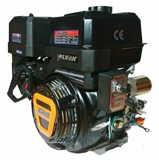 Двигатель бензиновый Lifan KP460E 3А (20 л.с. вал 25 мм, электростартер, катушка 3 А) - фотография № 1