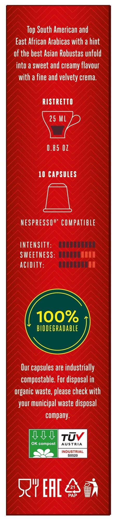 Кофе в капсулах Julius Meinl Inspresso Ristretto Intenso (Ристретто Интенсо), стандарта Nespresso, 2x10шт - фотография № 9