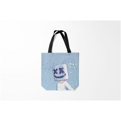 фото Сумка-шоппер / 40х40 см / разная музыка / marshmello pixel burnettie