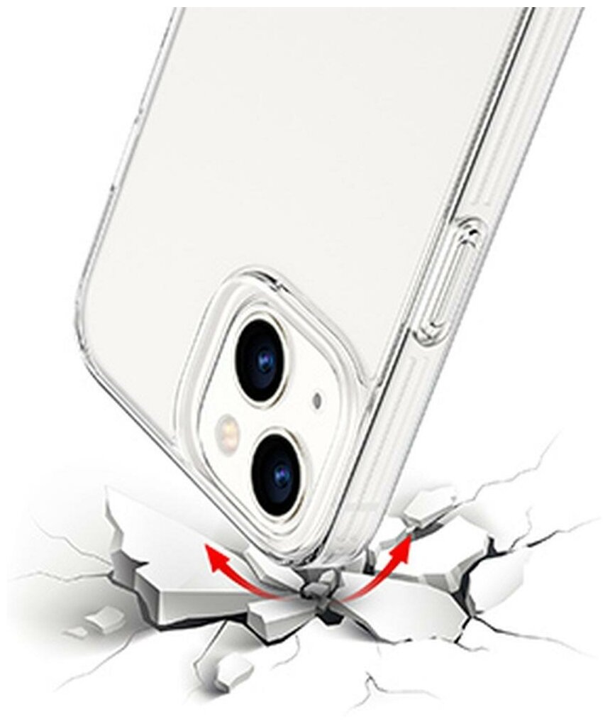 Чехол-крышка Deppa для Apple iPhone 13 mini, силикон, прозрачный - фото №3