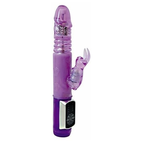 Фиолетовый вибратор-ротатор Always Happy - 24 см